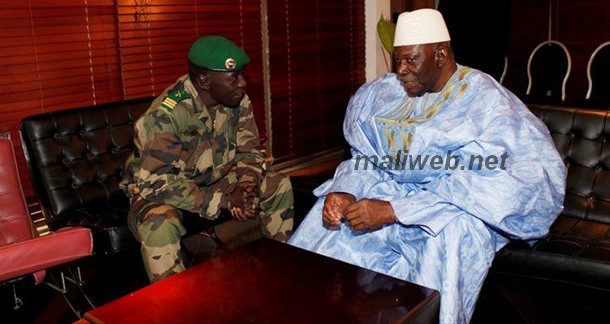 Amadou Aya sanogo et l'ancien président Moussa Traoré