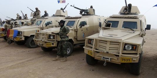 Des soldats tchadiens à Kidal, le 7 février.