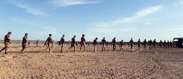 Soldats français au nord du Mali, le 18 mars 2013. © Kenzo Tribouillard / AFP