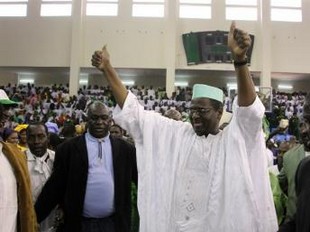 Maître Mountaga Tall du CNID (Congrès national d'initiative démocratique), candidat à la prochaine élection présidentielle malienne prévue en juillet 2013. AFP/HABIBOU KOUYATE