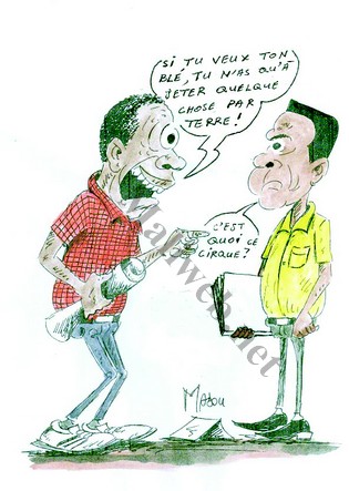 (caricature de Madou Diarra de l'Indépendant)