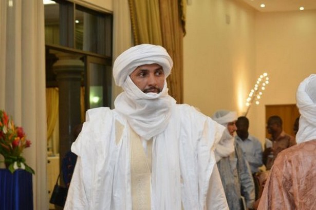 Alghabass Ag Intalla, leader de la délégation Ansar Dine, le 7 juin 2013 à Ouagadougou