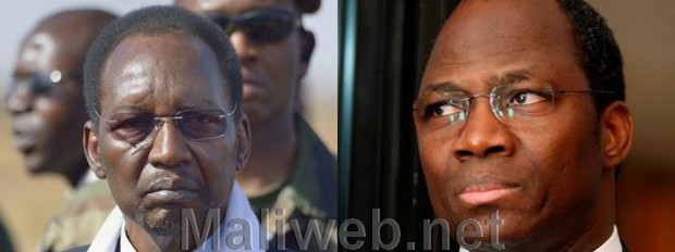Dioncounda Traoré et Djibril Bassolé (D-G)