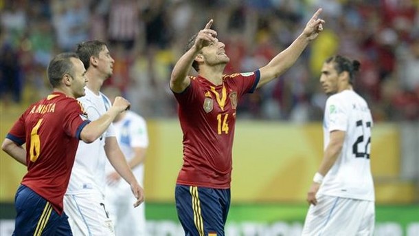 Eurosport - 2013 confederations cup spain urugay iniesta soldado