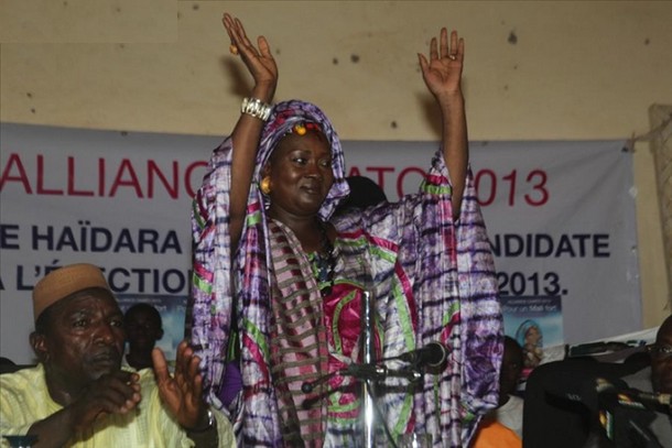 Campagne électorale: Arrivée de la candidate Haidara Aichata Cissé à Koulikoro