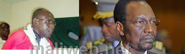 Dioncounda Traoré et Daniel Tessougue (G-D)