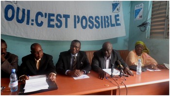 Les membres de la FCD lors de la conférence de presse