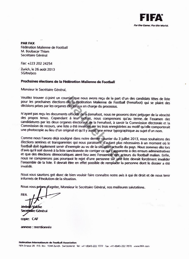 courrier fifa