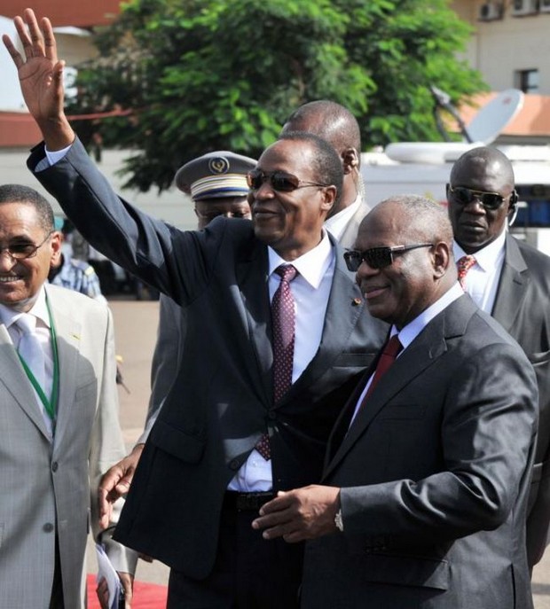 Avec le président du Burkina, Blaise Compaoré AFP