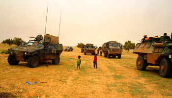 Arrivée d'une patrouille de Serval, le 8 septembre à Tarkint (région de Gao, Nord du Mali). © Baba Ahmed