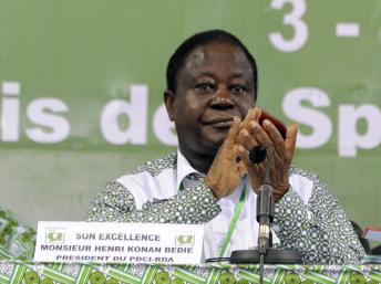 Henri Konan Bédié a été réélu avec près de 93,3% des suffrages à la tête du PDCI, ce 6 octobre 2013. AFP