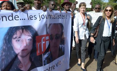 L'assassinat de Ghislaine Dupont et Claude Verlon a rappelé que le nord-est du Mali reste hors de contrôle. Ici, Bamako, le 4 novembre. AFP PHOTO / PHILIPPE DESMAZES