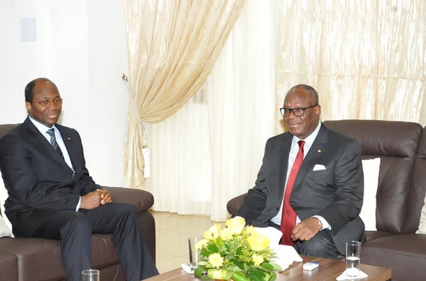 Le président Ibrahim Boubacar Keita a reçu en audience ce mardi 21 janvier 2014 le ministre ministre burkinabè des Affaires Etrangères Monsieur Djibril Bassolé