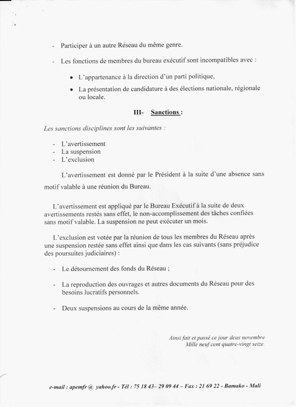 CODE DE CONDUITE 2