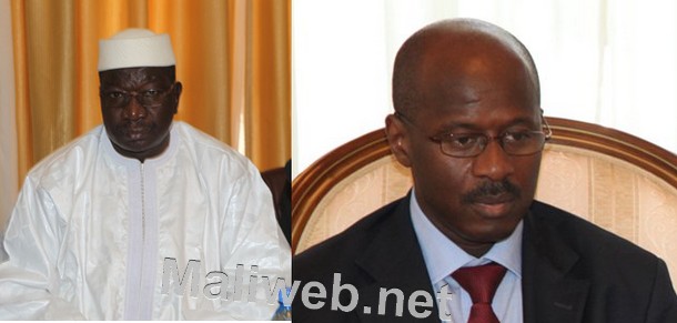 Bocary Tereta et le PM O Tatam Ly (G-D)