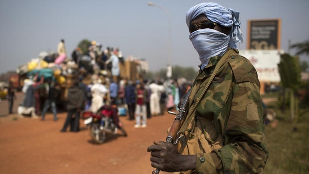 Un soldat tchadien de la Misca dans les rues de Bangui - Tchad