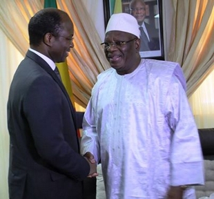 Djibril Bassolé et SEM Ibrhim Boubacar Keita IBK accorde une audience à Dibril BASSOLE