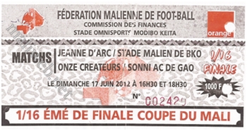 Fédération Malienne de Football : Attention, on vend les anciens billets qui datent de 2012 !