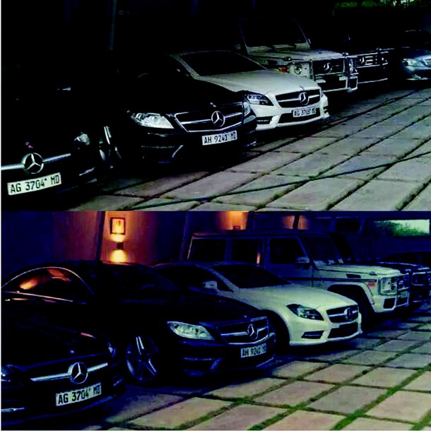 Une vue de son parking autos