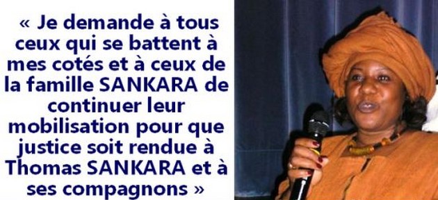 Message de félicitation de Mariam Sankara au peuple burkinabè