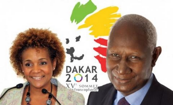 La Canadienne Michaëlle Jean  avec Abdoul Diouf