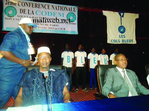 Le président de la Codem Housseini Hamion Guindo (G) et Sékou Diakité, vice-président