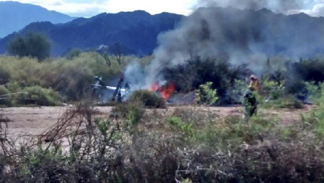 Sur le lieu de l'accident à Villa Castelli, dans le nord-ouest de l'Argentine, à 1 300 Kilomètres de la capitale,le 9 mars 2015