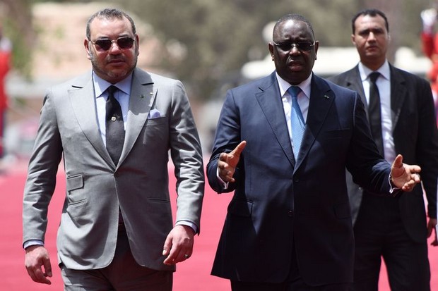 Le roi du Maroc Mohammed VI et le président sénégalais Macky Sall, le 21 mai à Dakar.