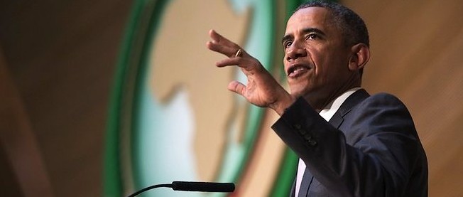 Le président américain Barack Obama lors de son discours au siège de l'Union africaine à Addis-Abeba, le 28 juillet 2015.  © Saul Loeb / AFP