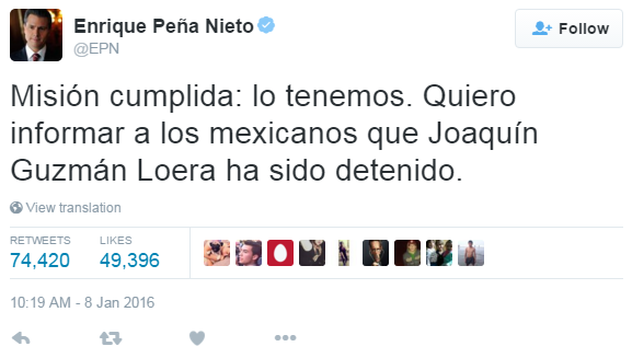 El Chapo Tweet