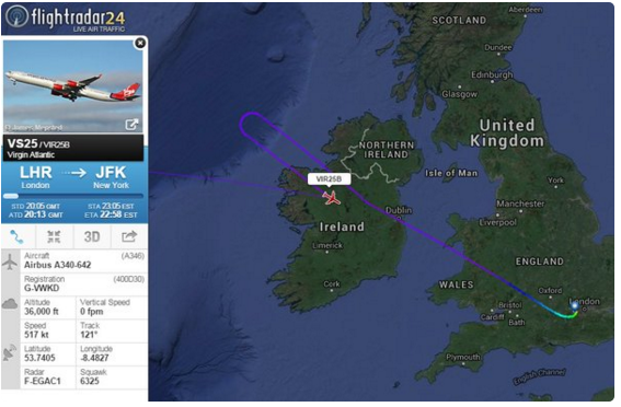Airplane return Path