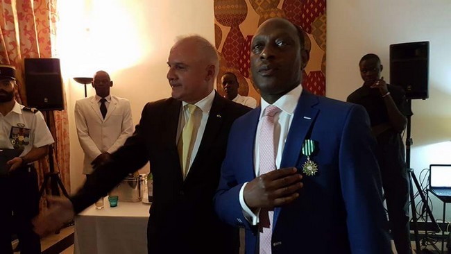 Adam Thiam et l’Ambassadeur de France au Mali Gilles Huberson