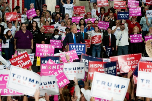 Donald Trump lors d'un rassemblement électoral à Denver, au Colorado, le 5 novembre 2016 © Jason Connolly AFP