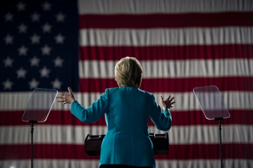 Hillary Clinton, lors d'un meeting à Cleveland (Ohio), le 6 novembre 2016 © Brendan Smialowski AFPHillary Clinton, lors d'un meeting à Cleveland (Ohio), le 6 novembre 2016 © Brendan Smialowski AFP