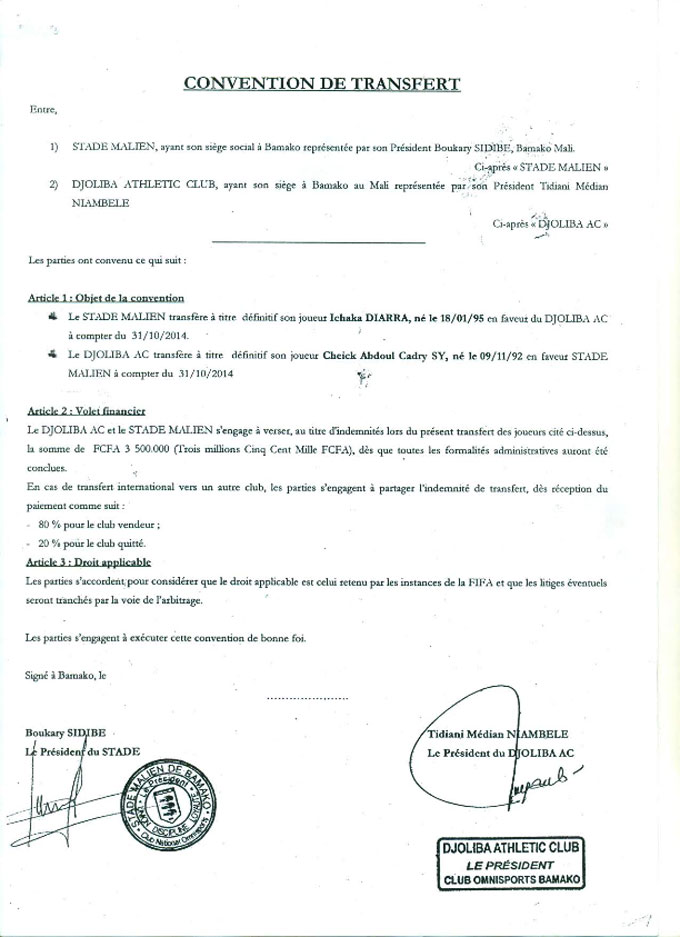 Notre Réponse au ‘’Communiqué de presse’’ du Djoliba AC