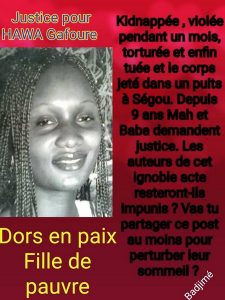 Mali : une jeune fille enlevée, viol3e et jetée dans un puits.