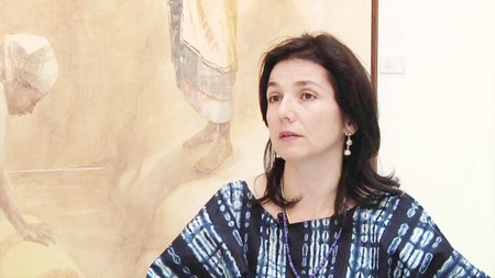 Exposition d l'exposition «Au cœur du Mali» de la peintre espagnole Irène López de Castro