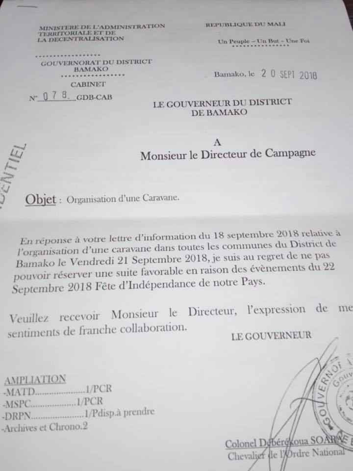 la caravane de l’opposition