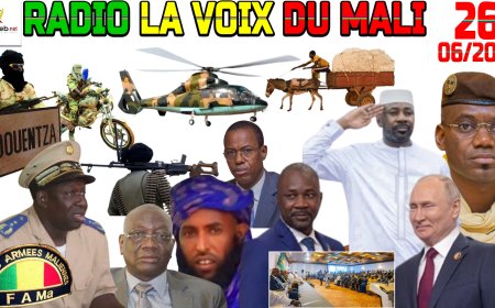 La Revue de Presse de la RADIO LA VOIX DU MALI du 26 Juin 2025