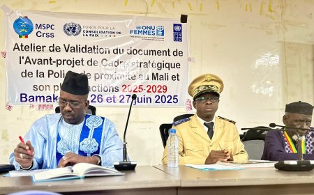 Mali : vers une validation du Cadre Stratégique de la Police de Proximité et de son plan d’actions 2025-2029