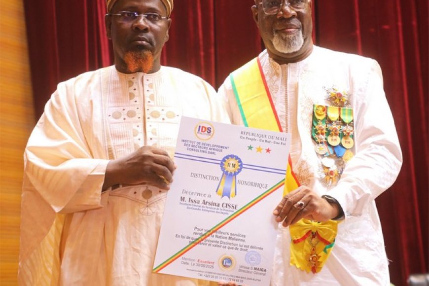 Distinctions honorifiques du 1er mai par IDS Afrique : Hamadou Fall Dianka et Issa Arsina Cissé distingués