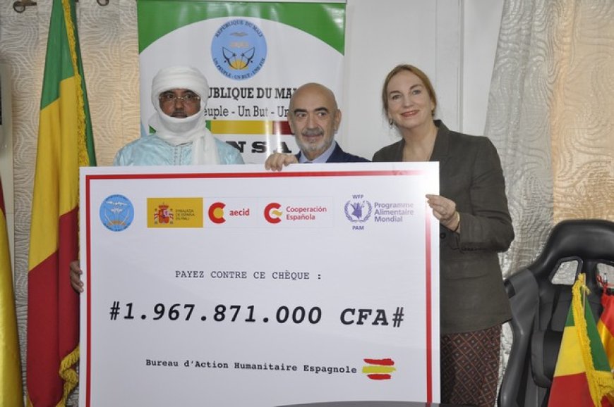 L’ambassadeur Antonio Guillen Hidalgo l'a annoncé hier : "L'Espagne octroie 1 967 871 000 FCFA au PAM pour appui au CSA"