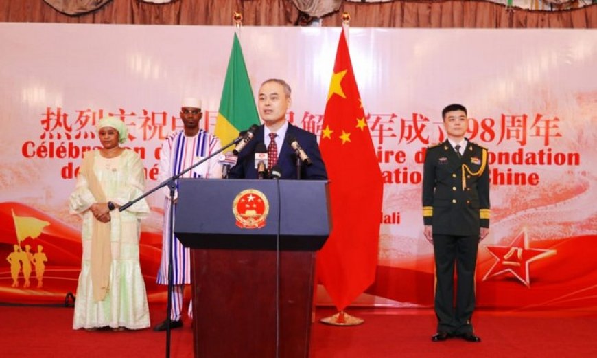 Le chargé d'affaires de l'ambassade de Chine au Mali, Liu Kaiyuan à la  célébration du 98e anniversaire de la fondation de l'armée chinoise