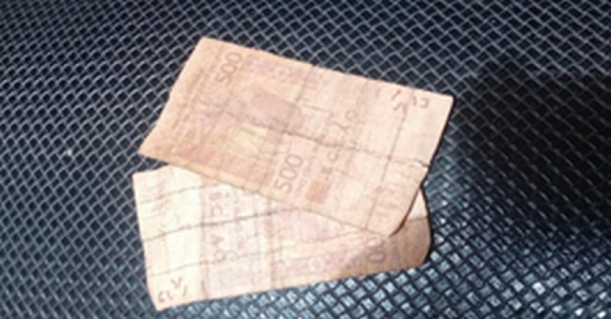 Les billets de banque mutilés
