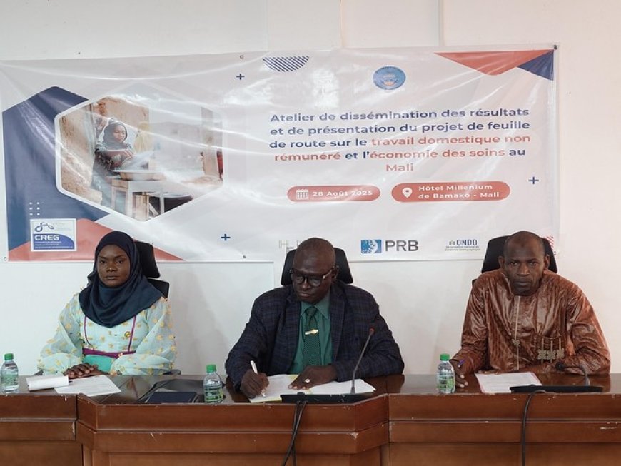 ONDD et CREG publient leur rapport analytique et la feuille de route sur le travail de soins non énuméré au Mali