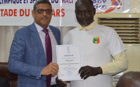 Mamadou B. Traore, président de la FMJJ à la clôture du stage technique pour entraineurs de judo : "Ce stage représente un pas important dans notre volonté de perfectionner nos entraîneurs et d'élever le niveau de notre sport"