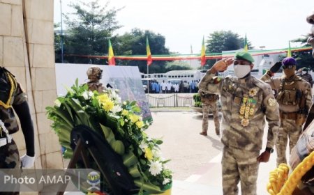 Dépôt d'une gerbe de fleurs au Monument de l'indépendance par le Chef de l'État : Moment de recueillement et de patriotisme
