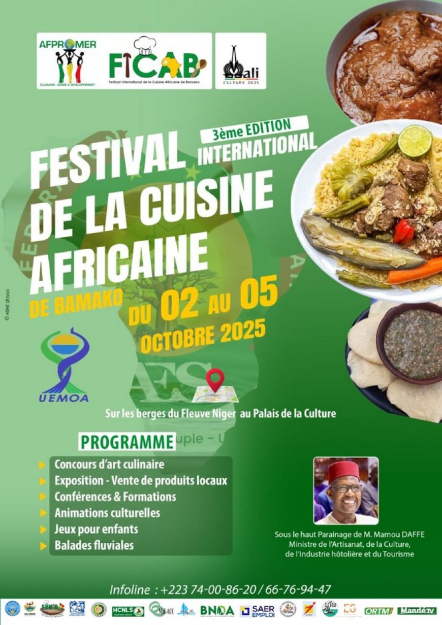 Gastronomie :  Le FICAB s’ouvre demain au Palais de la culture Amadou Hampâté Bâ