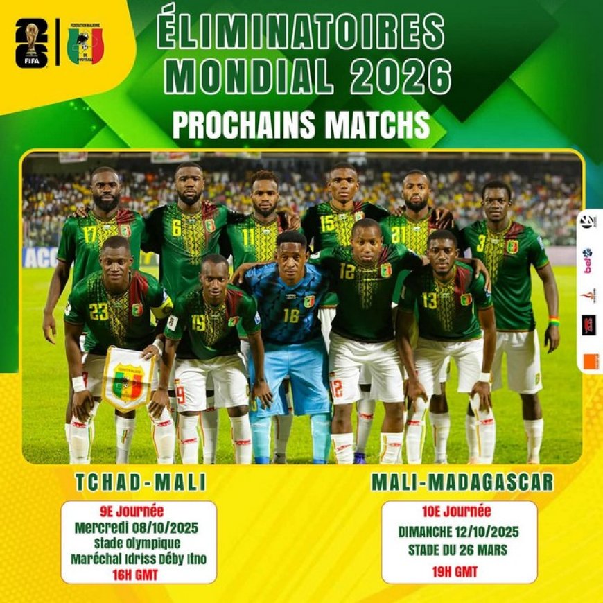 Éliminatoires coupe du monde : Tchad-Mali, ce mercredi