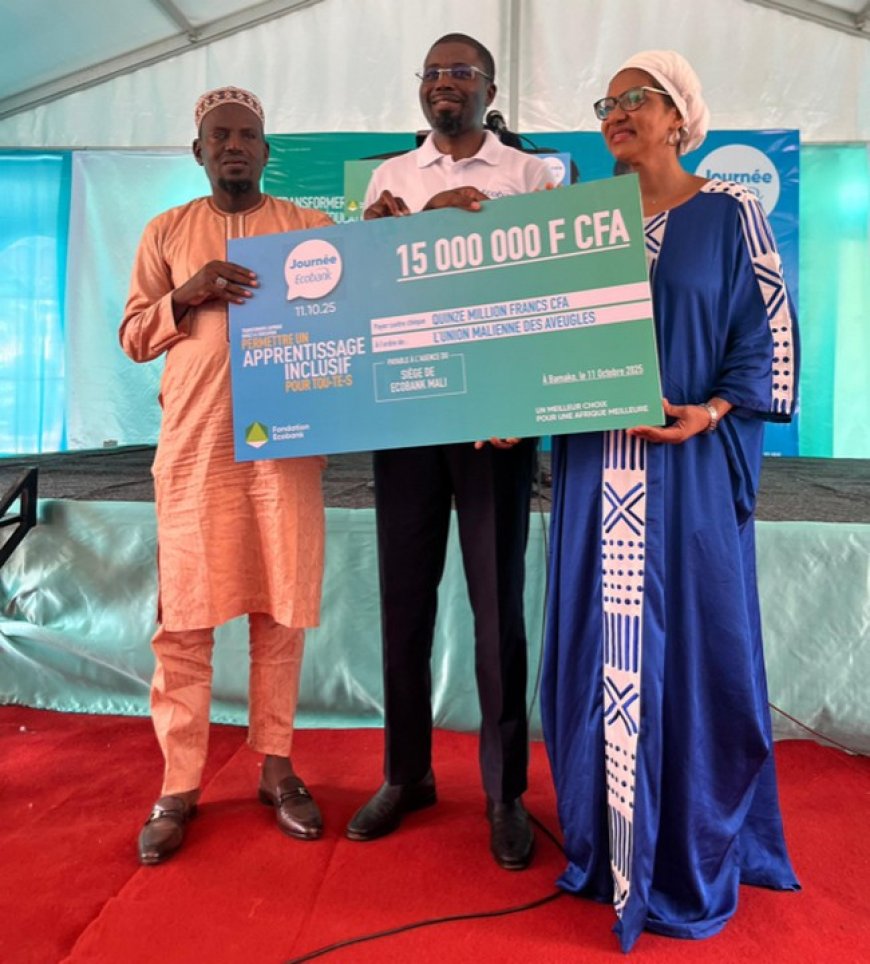 Célébration de la Journée Ecobank 2025 au Mali : La Banque fait une Donation d’une Valeur de 15 Millions de FCFA à l’UMAV